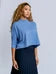 Kersima Aja Mock-neck Top in Light Blue