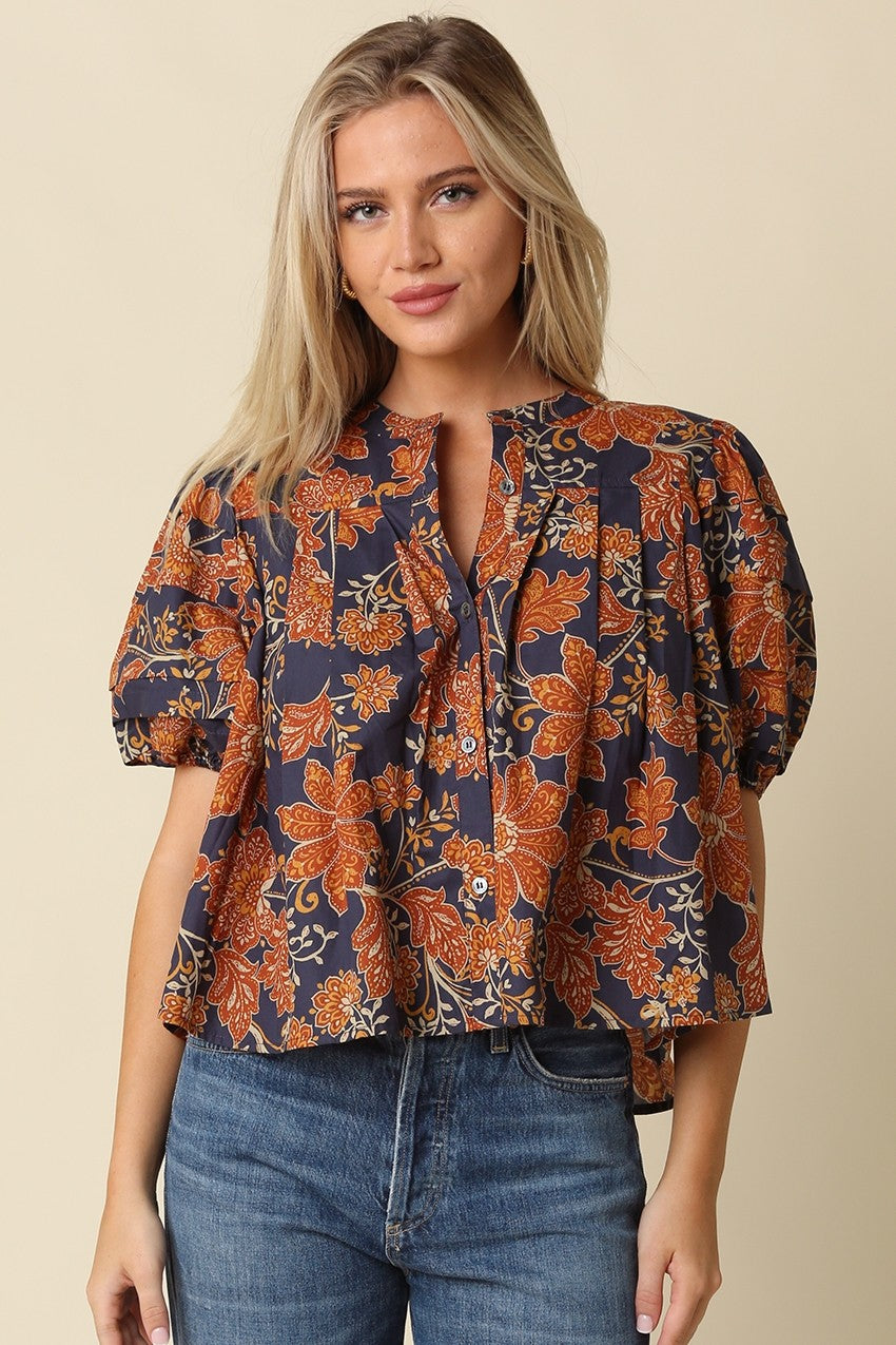 Zelie Floral Puff Sleeve Top