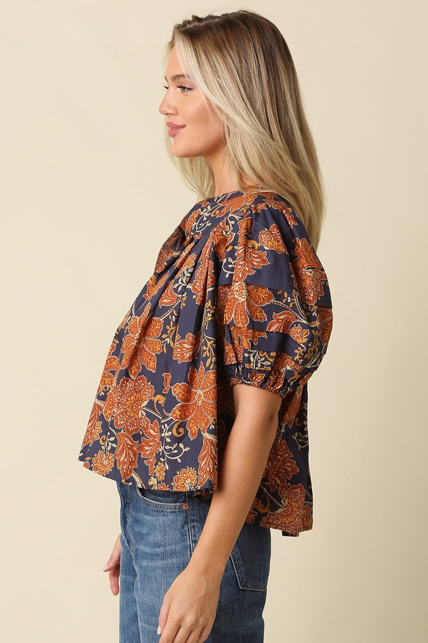 Zelie Floral Puff Sleeve Top