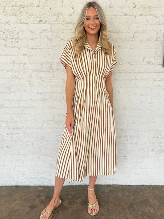 THML Eve Stripped Maxi Dress