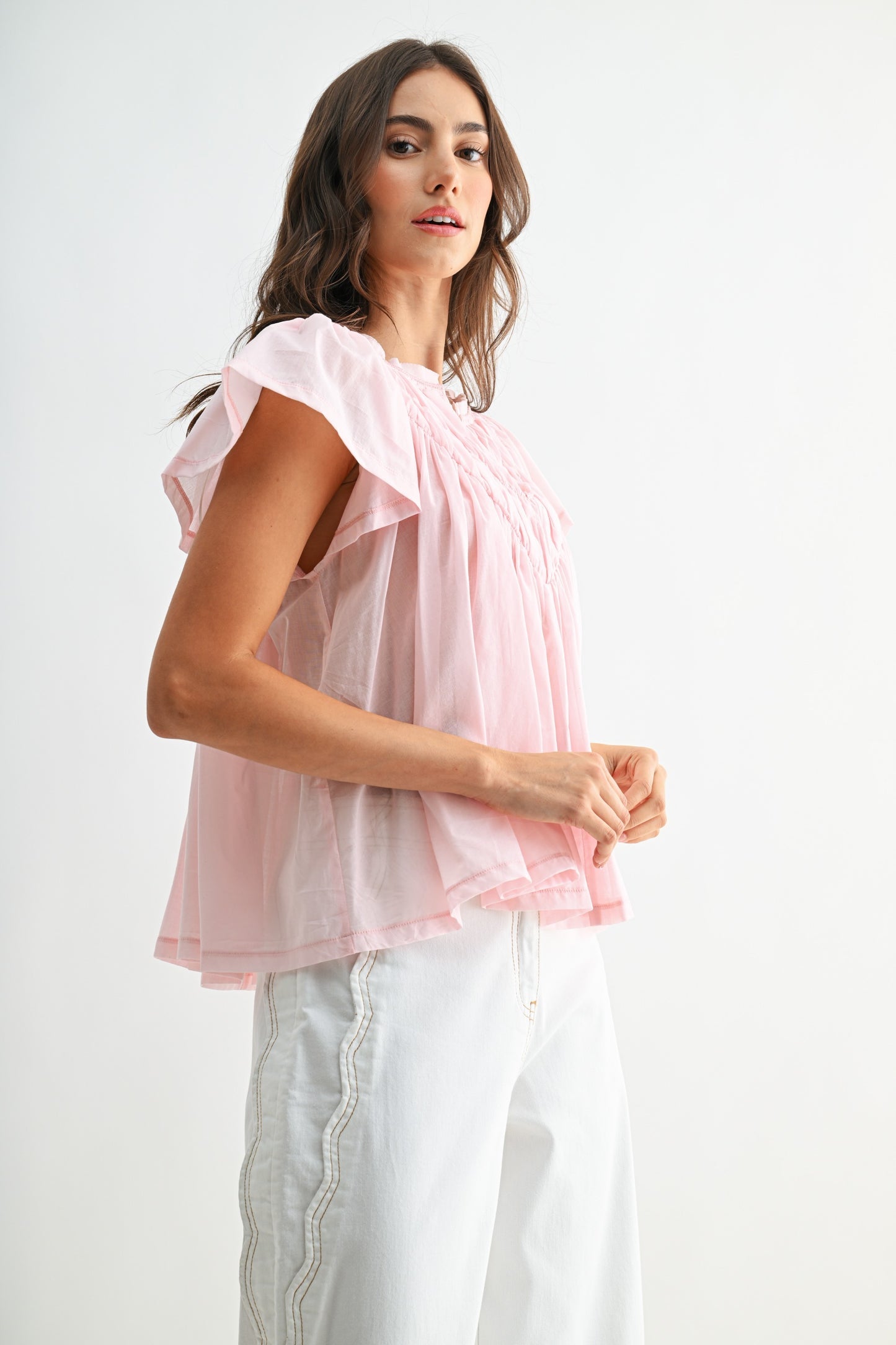 Millie Flutter Sleeve Blouse