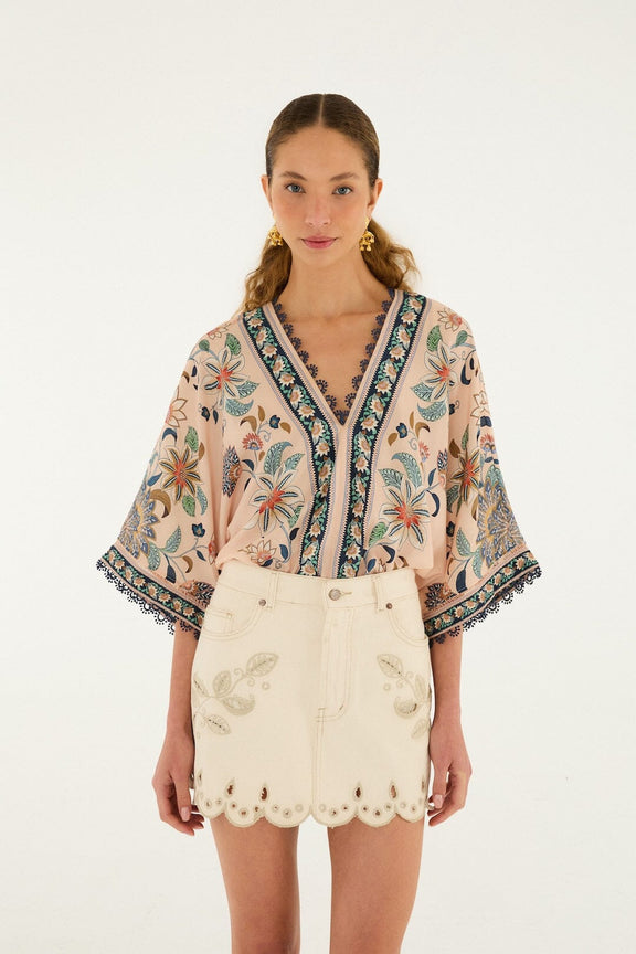 Farm Rio Canva Richelieu Skirt