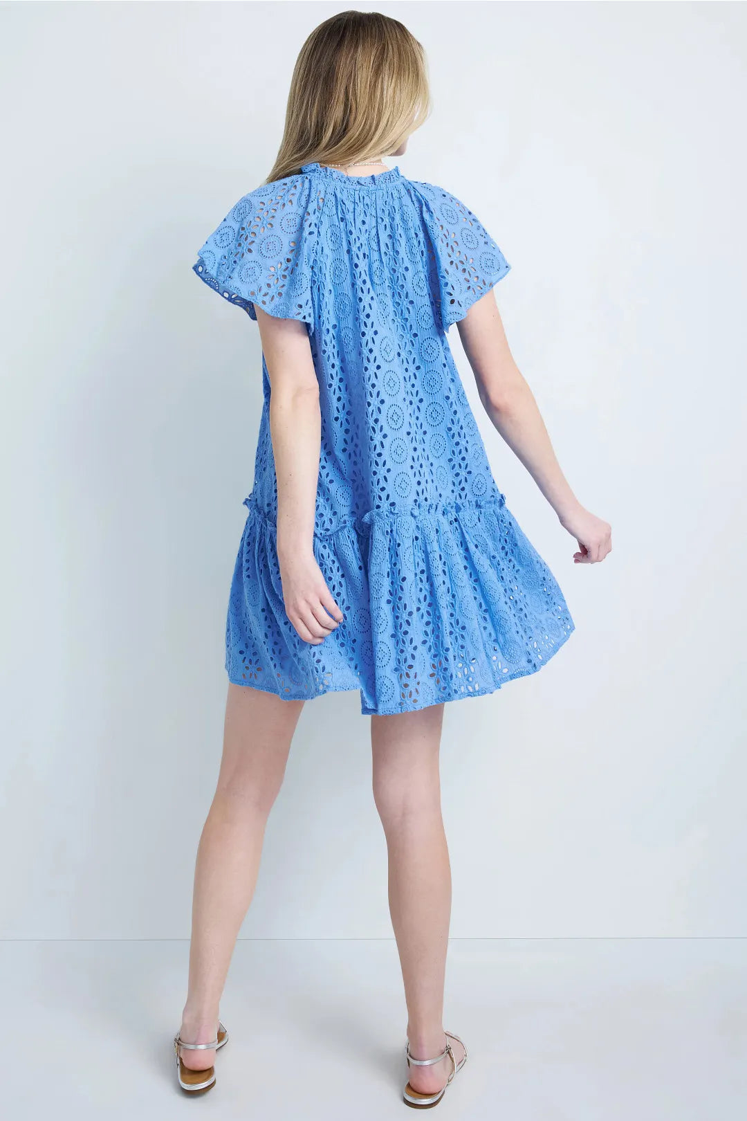 Cleobella Lydia Blue Bonnet Mini Dress