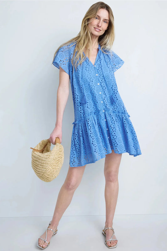 Cleobella Lydia Blue Bonnet Mini Dress