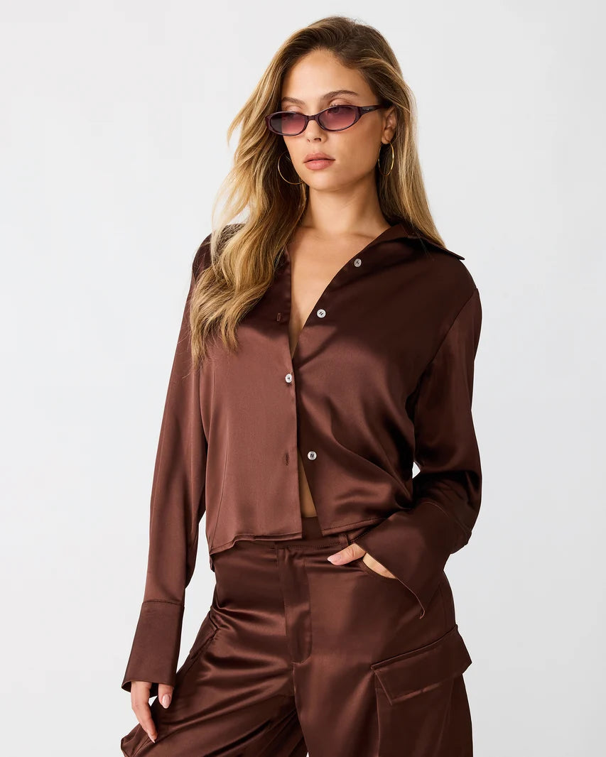 Steve Madden Mare Top In Chocolate