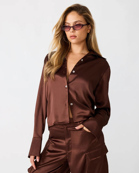 Steve Madden Mare Top In Chocolate