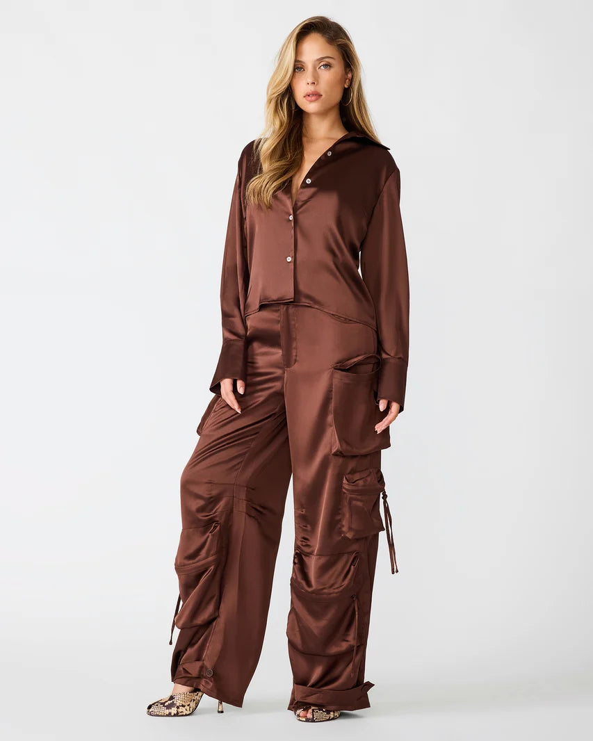 Steve Madden Mare Top In Chocolate