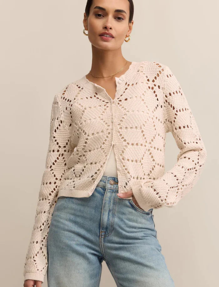 Z Supply Cora Crochet Button Cardigan