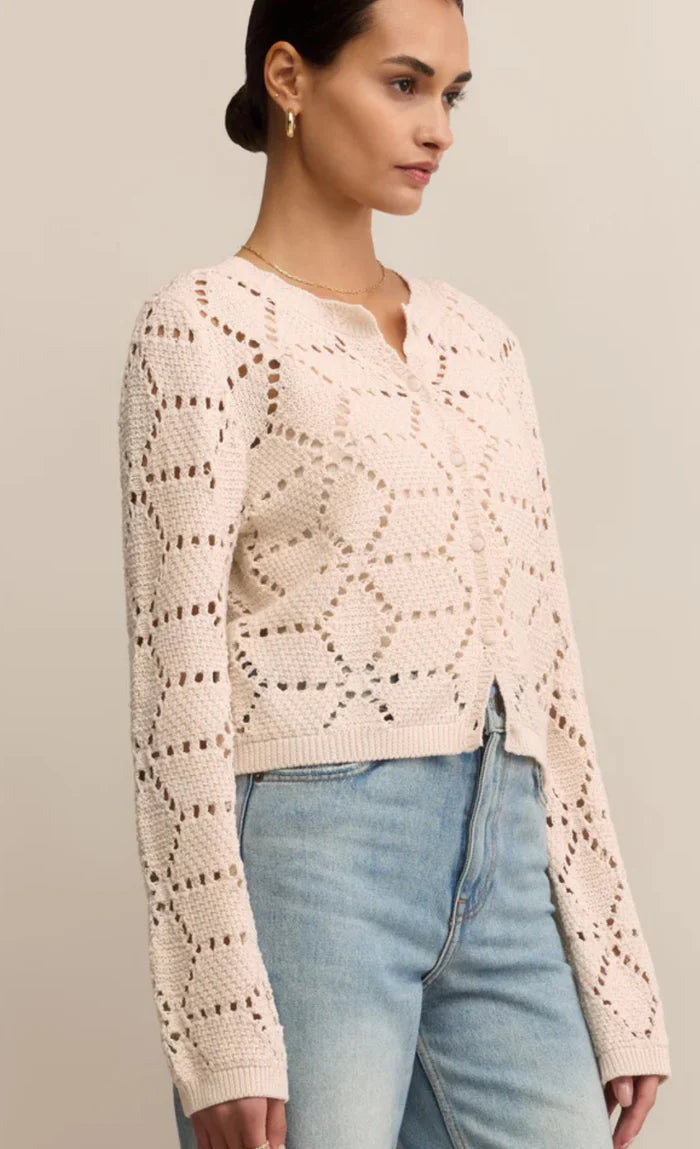 Z Supply Cora Crochet Button Cardigan