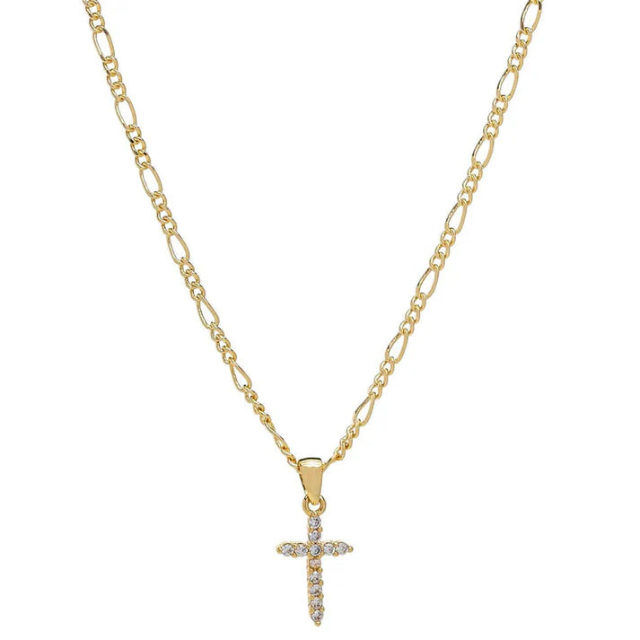 Bracha Believe Mini Cross Necklace