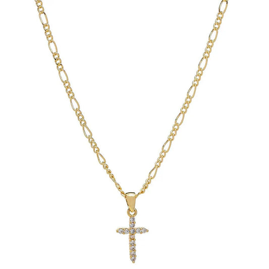 Bracha Believe Mini Cross Necklace