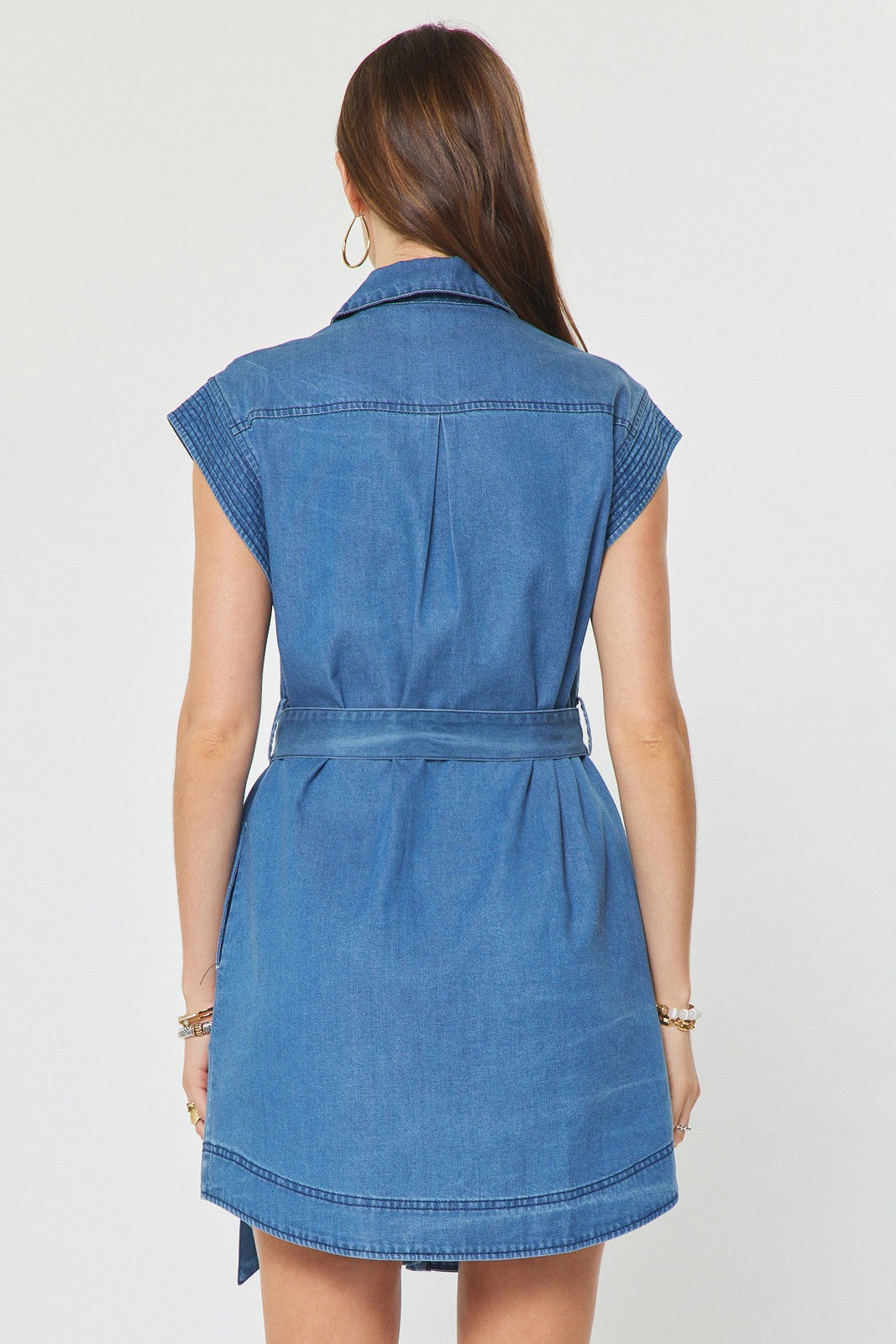 Leni Button Front Mini Dress