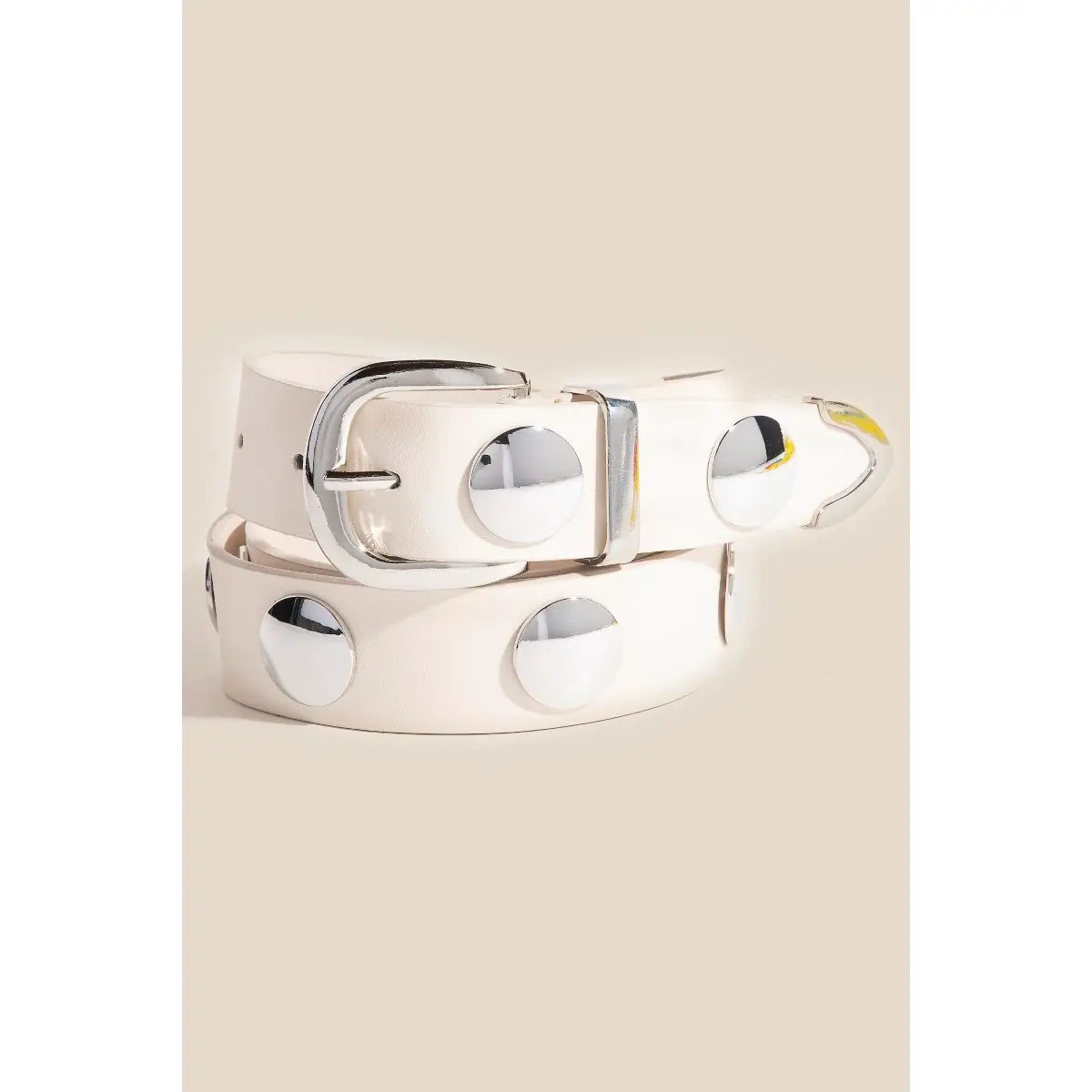 Regan Metallic Studded Leather Belt