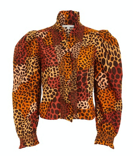 Love The Label Zuri Top in Dotted Leopard