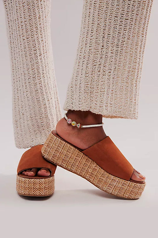 Free People Harbor Rafia Flatform