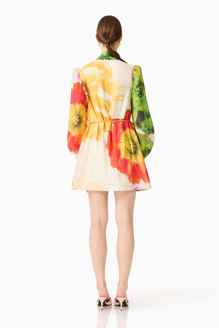 Elliatt Lilia Long Sleeve Mini Dress in Multi Floral
