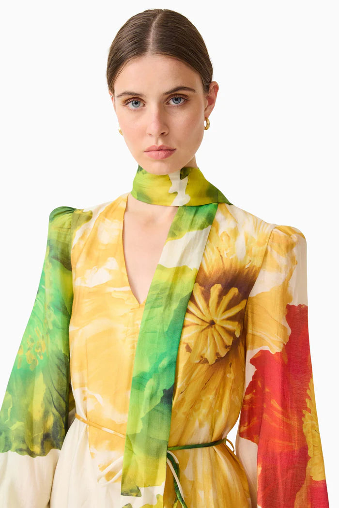 Elliatt Lilia Long Sleeve Mini Dress in Multi Floral