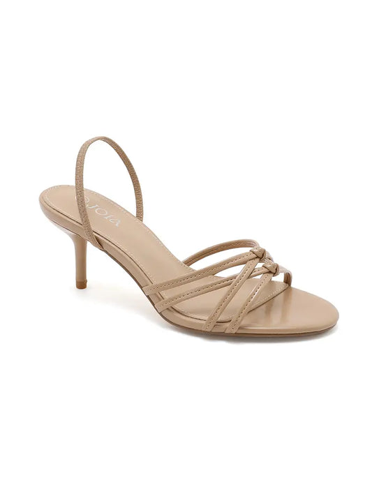 Nude Heeled Strappy Sandals