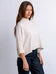 Kersima Aja Mock-neck Top in Ecru