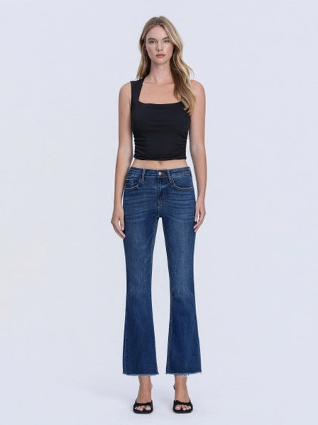 Mid Rise Kick Flare Jeans