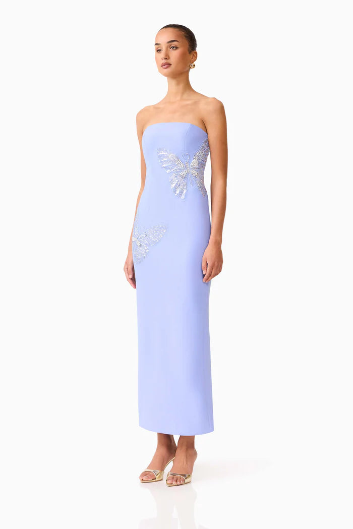 elliatt blue dress Elliatt Mira Strapless Gown – Threads Jackson