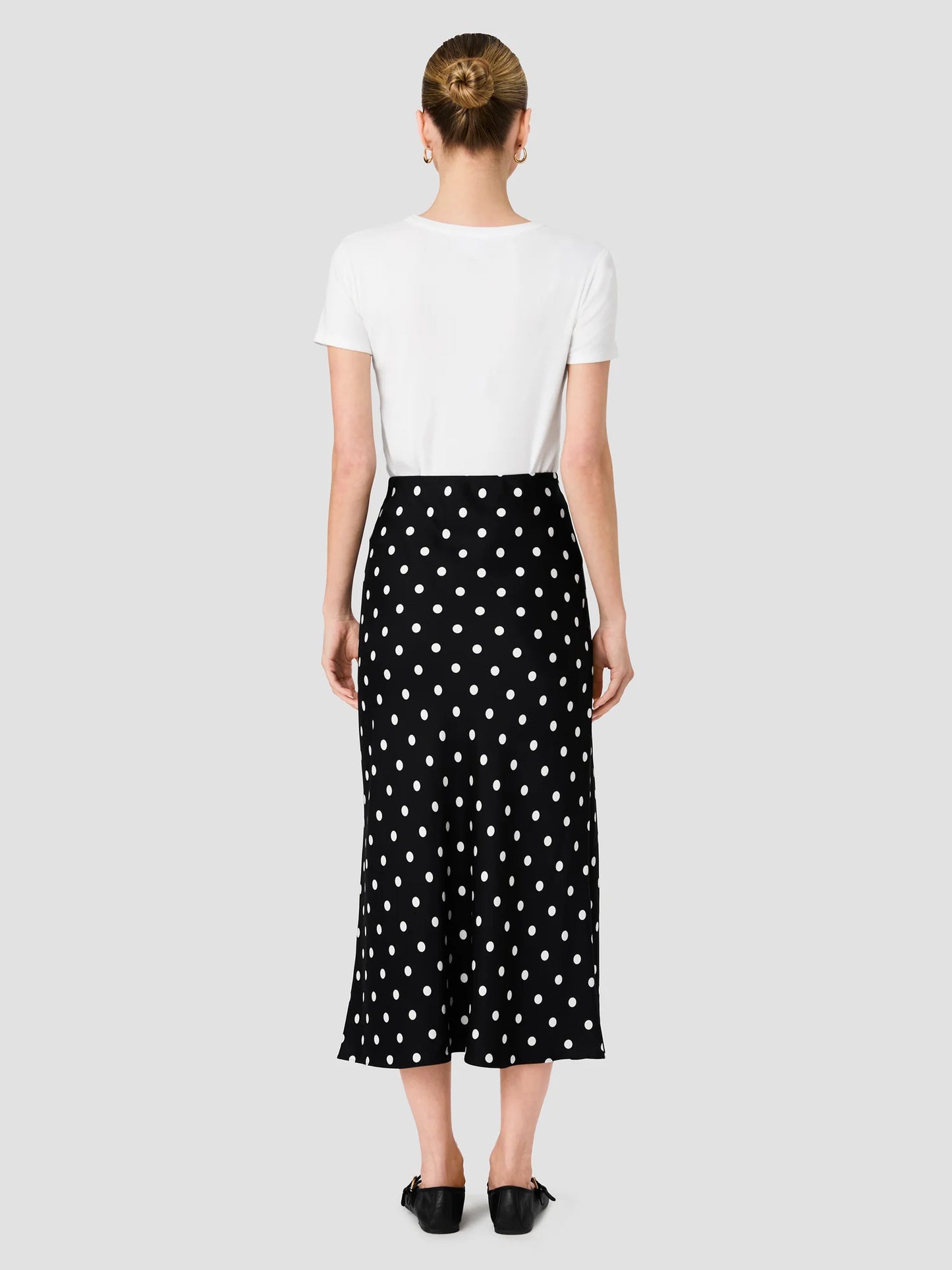 French Connection Ennis Satin Polka Dot Mini Skirt