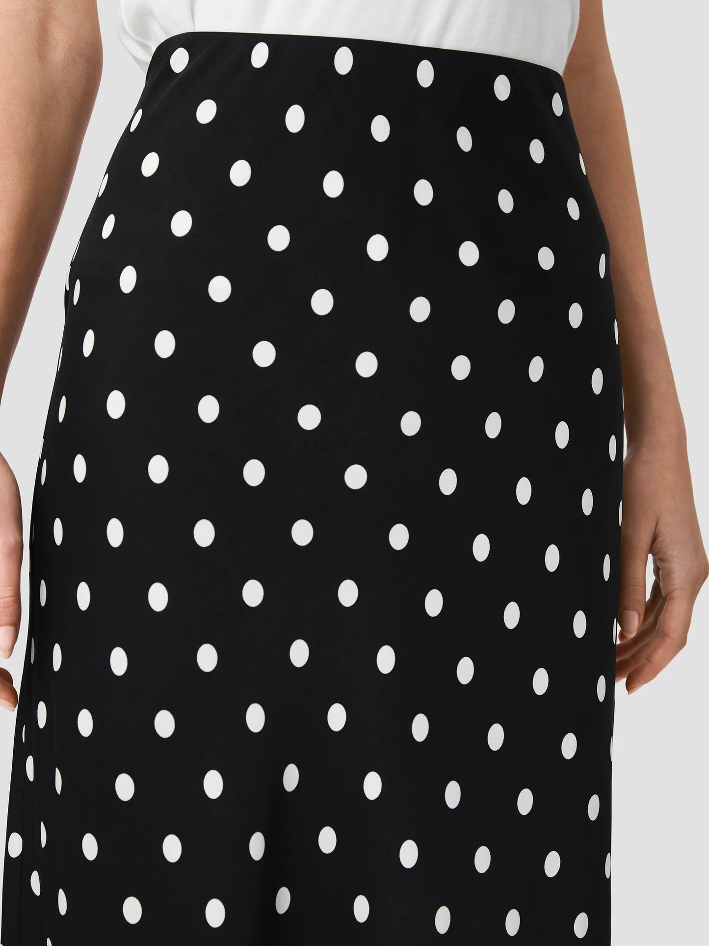 French Connection Ennis Satin Polka Dot Mini Skirt