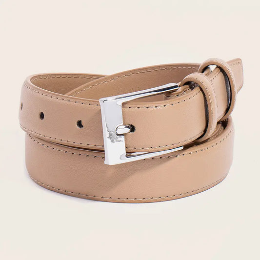 Everett Rectangle Buckle Leather Belt