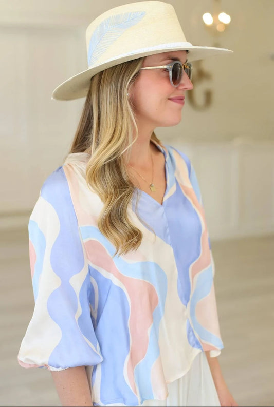 Tipsy Threads White Palm Bahama Feather Hat