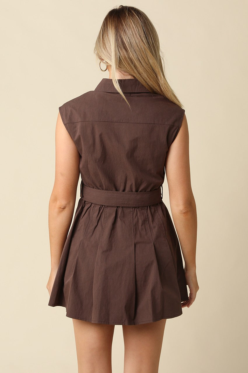 Jessi Shirt Dress In Olive