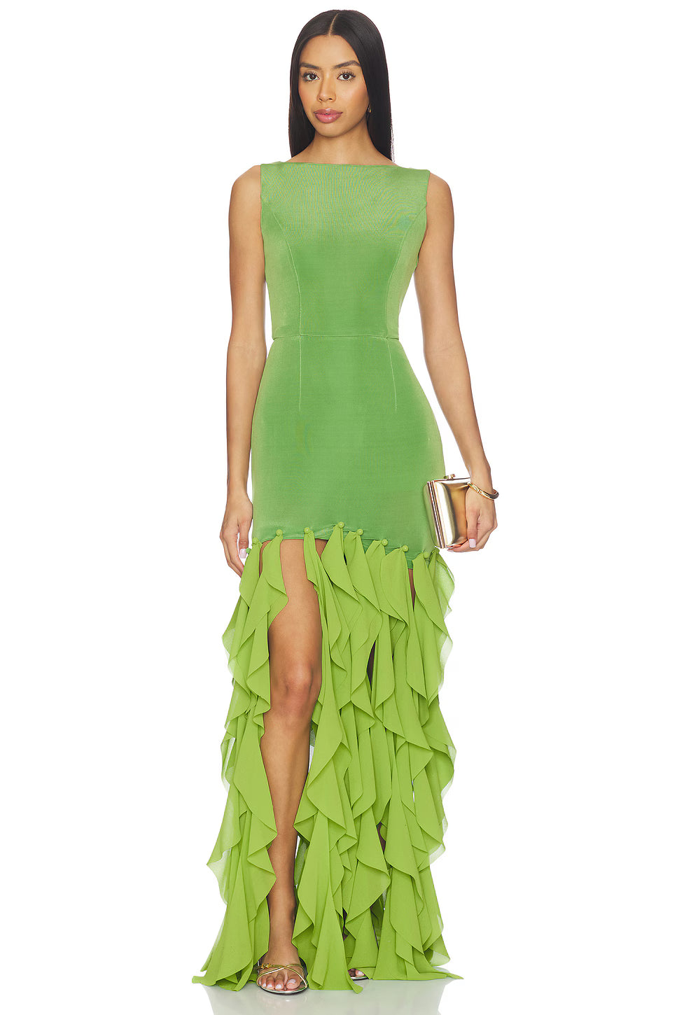 Elliatt Marison Ruffled Fringe Gown