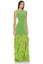 Elliatt Marison Ruffled Fringe Gown