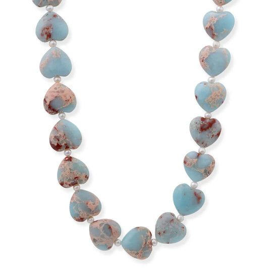 Bracha Murphy Beaded Heart Necklace