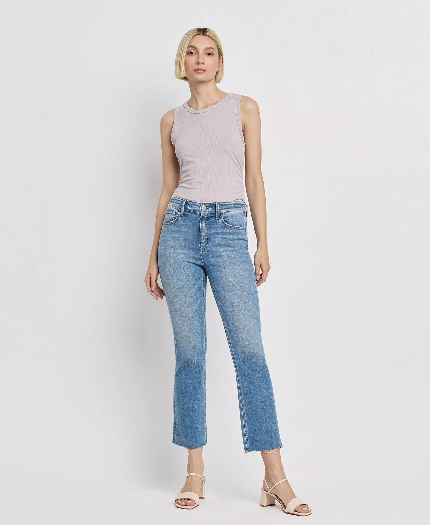 Vervet High Rise Crop Flare Jeans