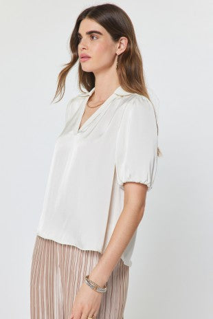 Maisie Satin V-Neck Blouse