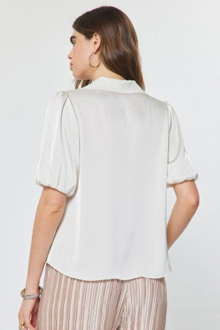 Maisie Satin V-Neck Blouse