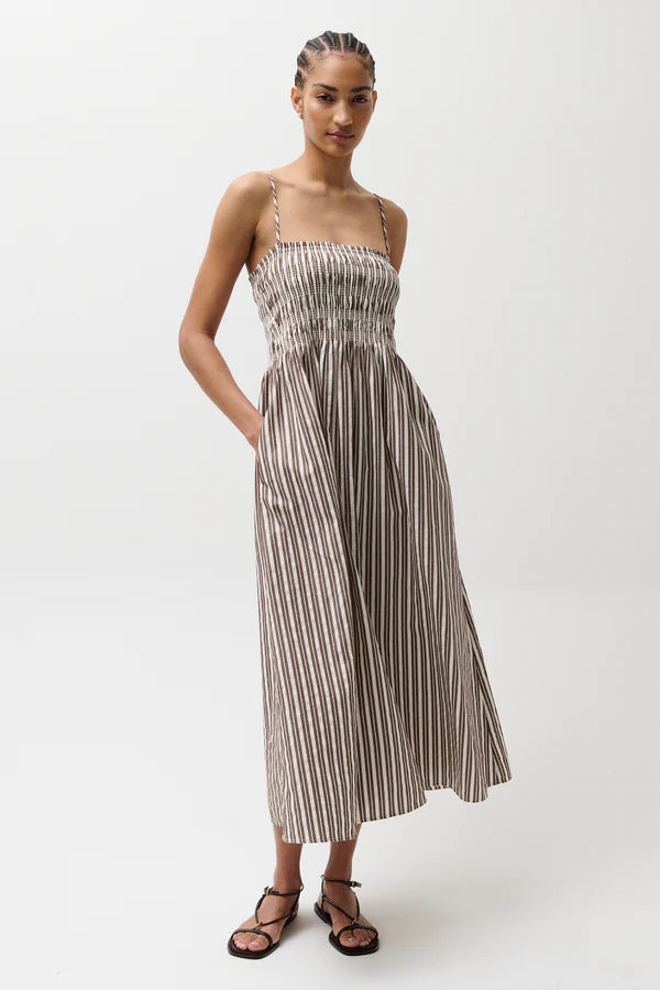 Pistola Bianca Shirred Bodice Dress
