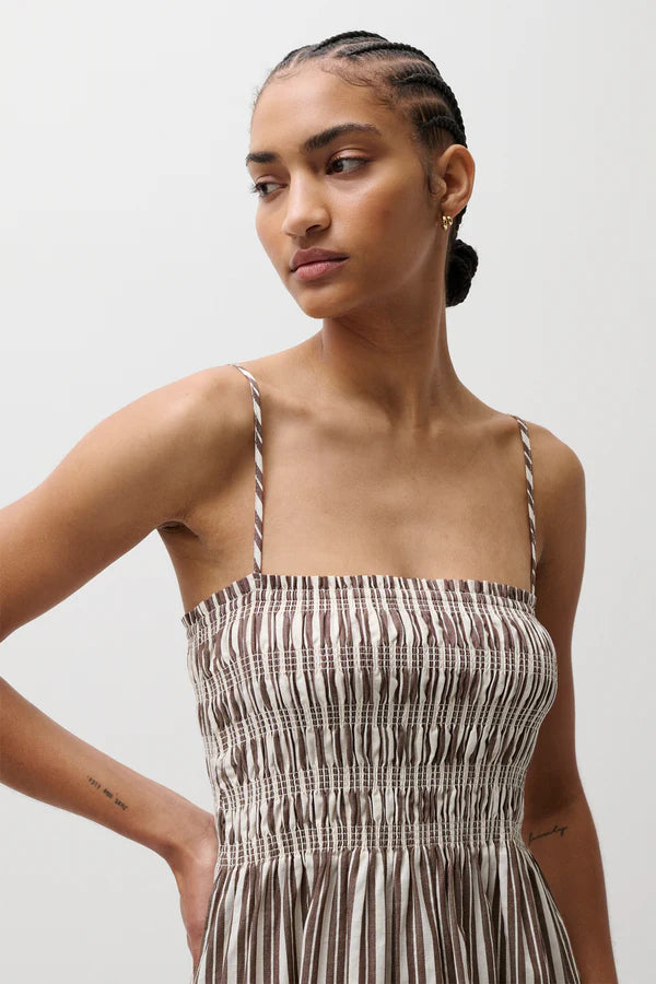 Pistola Bianca Shirred Bodice Dress