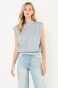 THML Kinsley Metal Button Sleeveless Top
