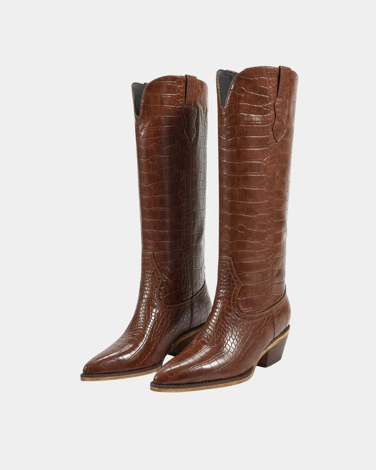 MARFA LeAnn Boot in Chocolate Brown