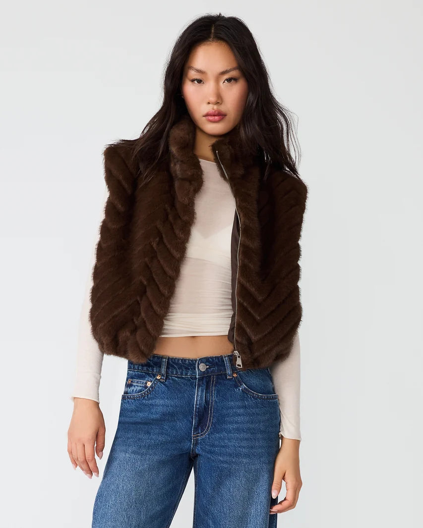 Steve Madden Luxie Vest in Espresso