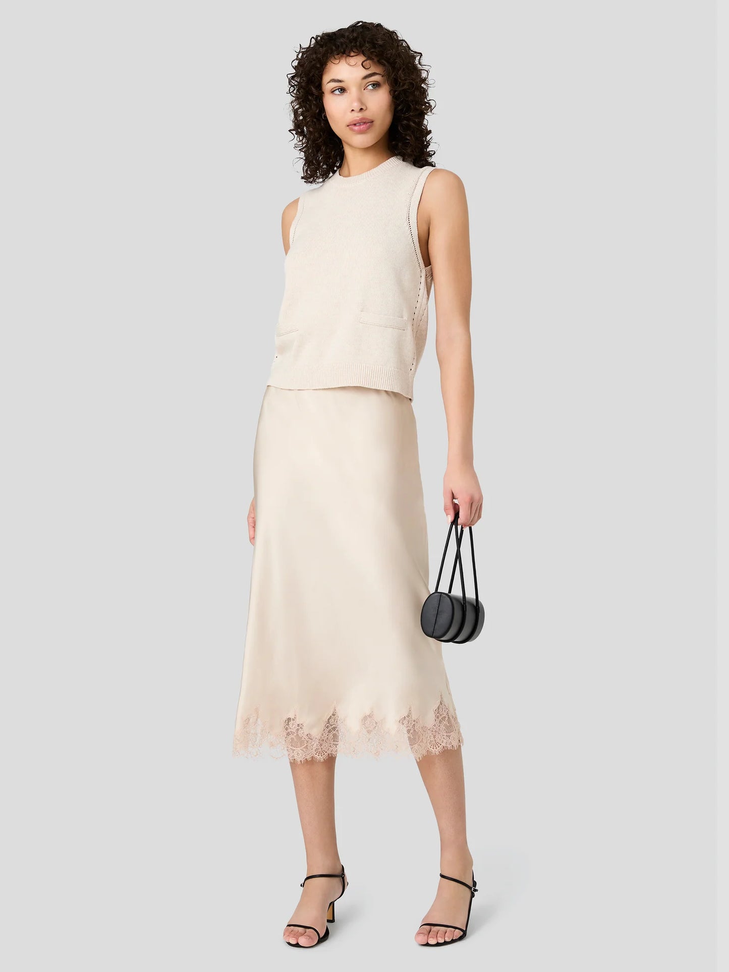 French Connection Pointelle Border Top