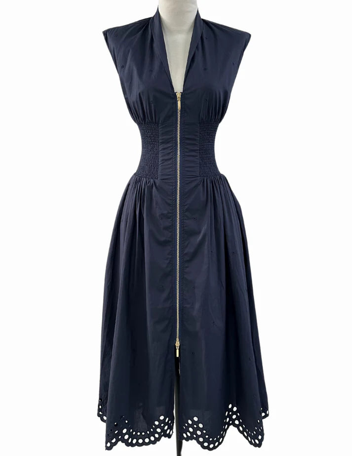 Noella Dress in Midnight or Warm Oak