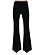 Kinsley Mid Rise Ultra Flare Leg Jeans in Noir