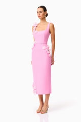 Elliat Chantelle Midi Dress in Pink