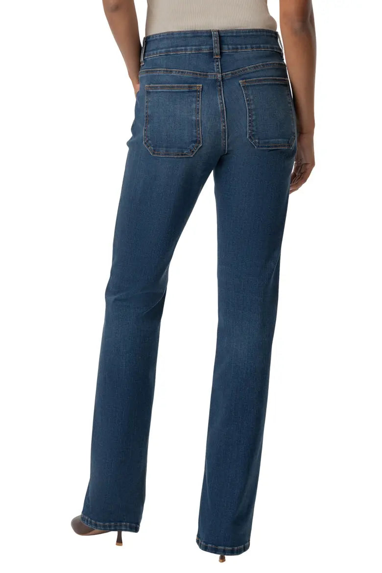 KUT Natalie Mid Rise Flare Patch Pocket Jean