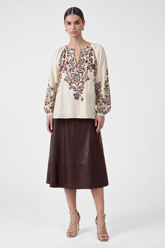 Current Air Keenan Pleated Blouse