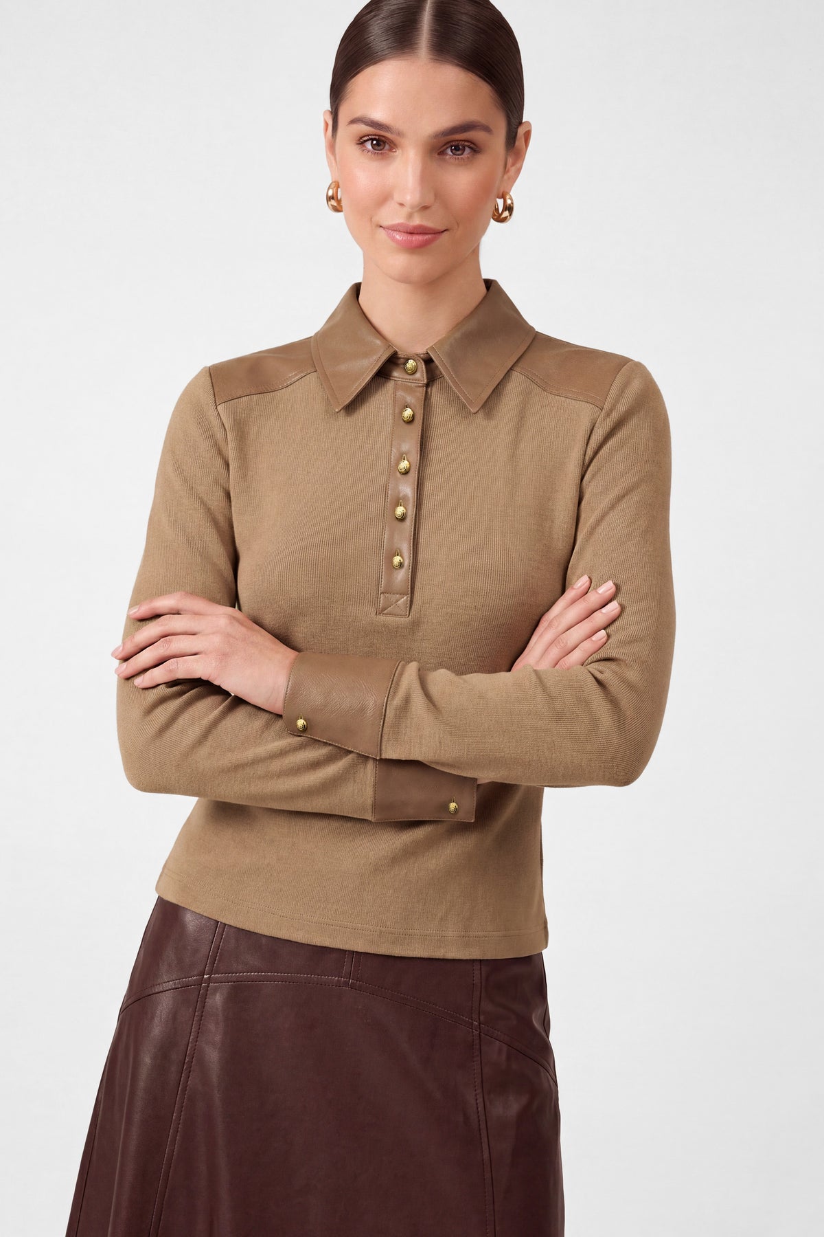 Current Air Arlie Polo Knit Top