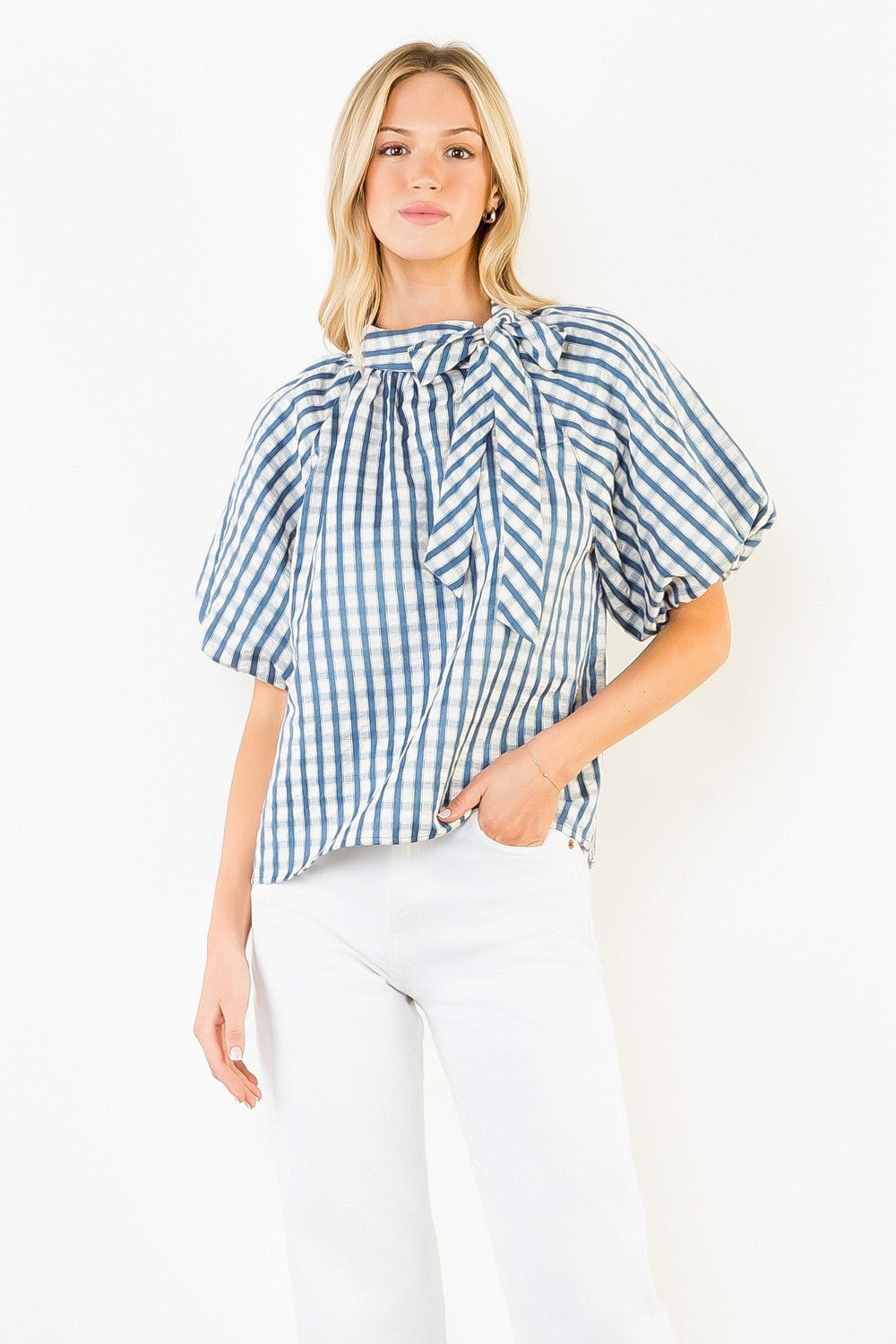 THML Reina Puff Sleeve Top