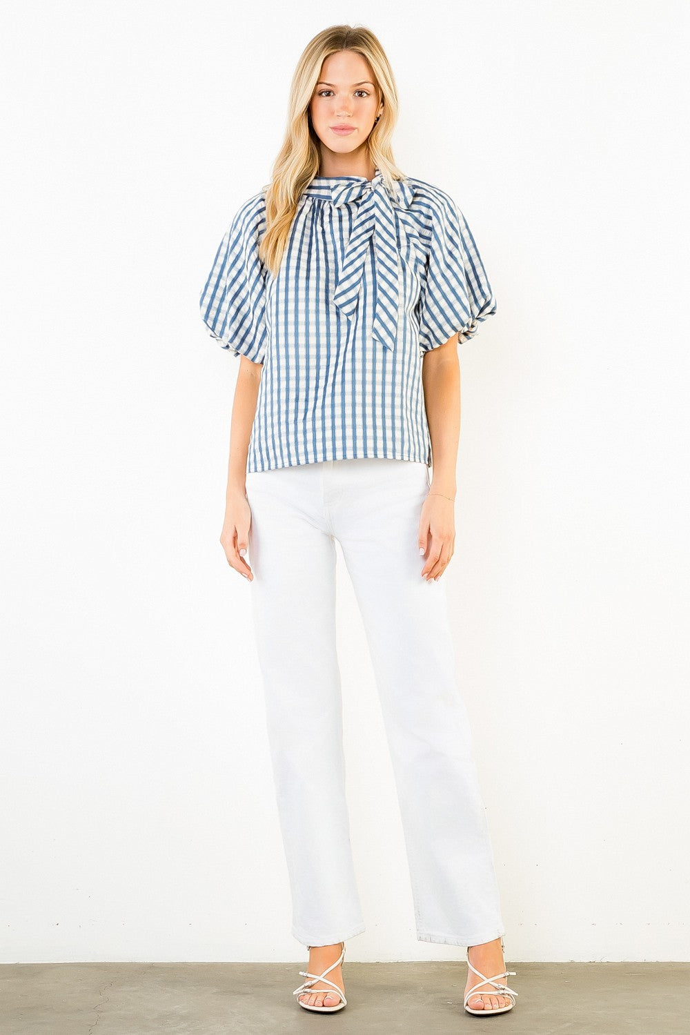 THML Reina Puff Sleeve Top